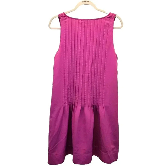 Lauren Ralph Lauren Hot Pink Satin Trapeze Style Dress Size 12P Party Cocktail - Picture 1 of 4